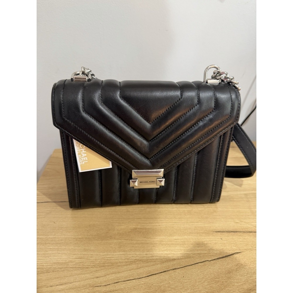 Michael Kors Women's Bag Whitney Medium Quilted Shoulder Black NWT M